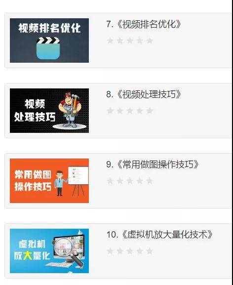 十大視頻課程體系