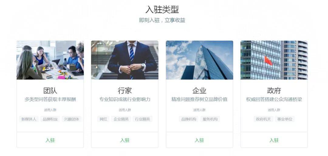 入駐類型